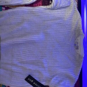 Madden Girl White Crew Neck Sweater